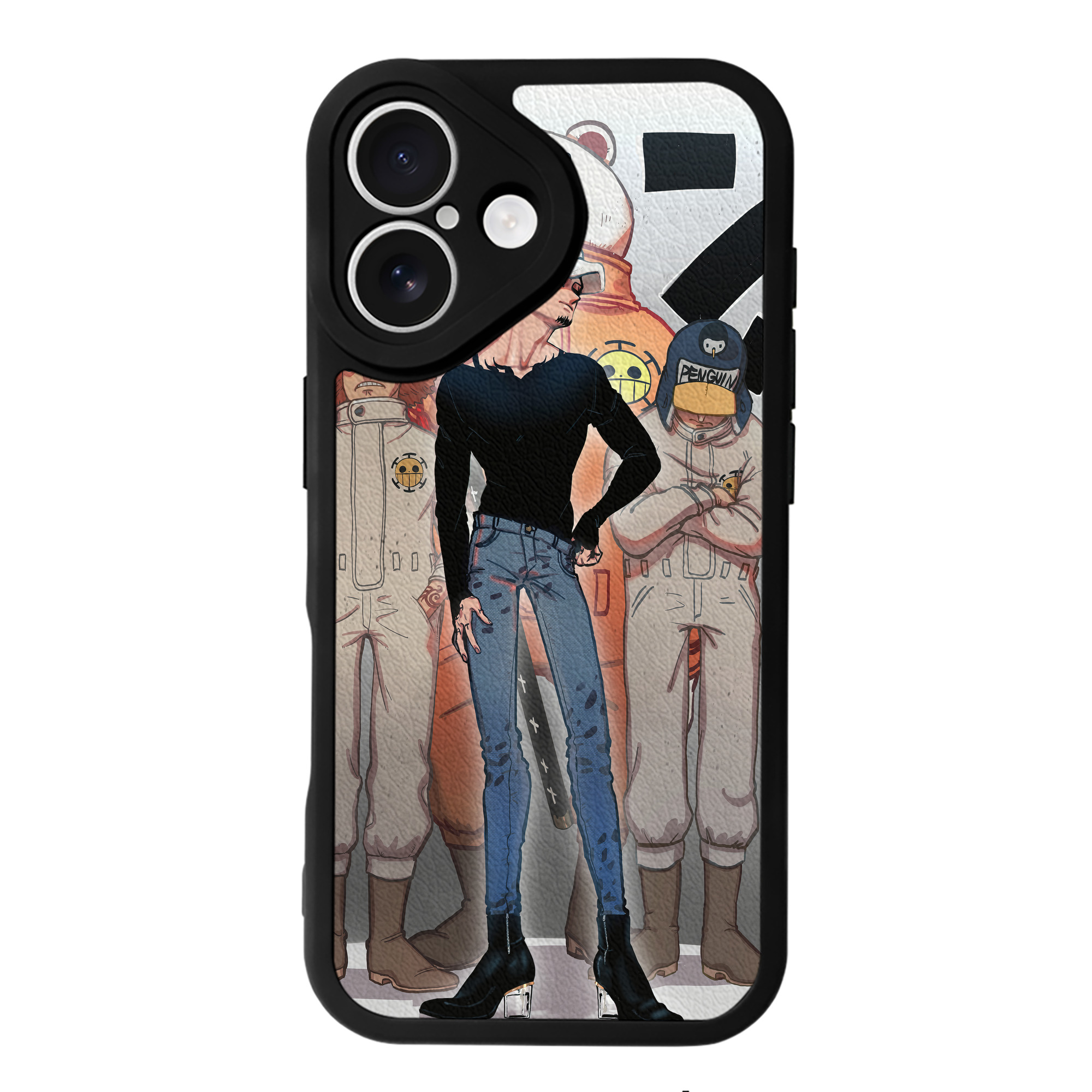 （画像用） ワンピース ONE PIECE 【iPhone 16シリーズ対応】シリコンスマホケース（レザー調） 材質：シリコン